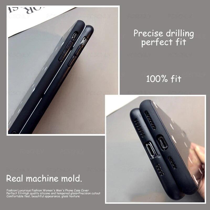 Glass Case For Samsung Galaxy A10 A20 A30 A40 A50 A60 A70 A80 Fashion Love Heart Phone Hard Cover