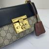 [Pre-Owned] Padlock Moonlight Treasure Box Series Metal Lock Logo Canvas And Leather Crossbody Bag Small - Excellent #1FHUW71