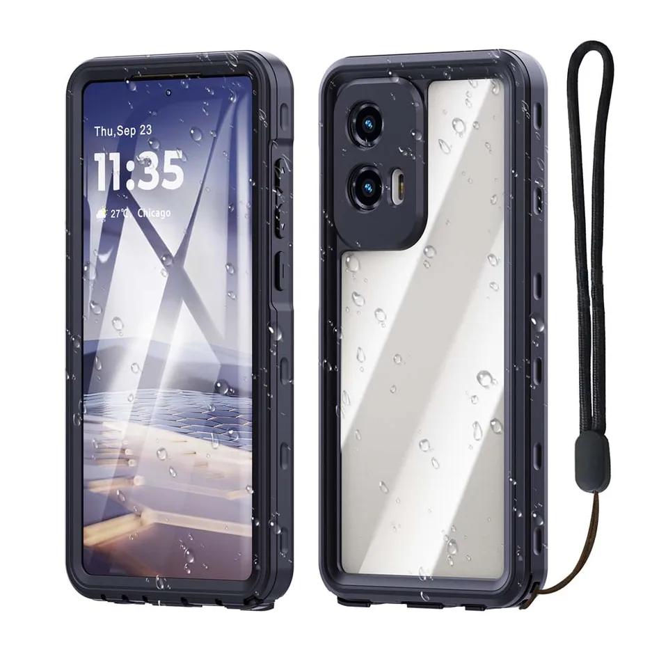 For Motorola Moto G Stylus 5G 2024 Waterproof Phone Cases Cover Transparent Swimming Shockproof Bumper Full Coverage with Button