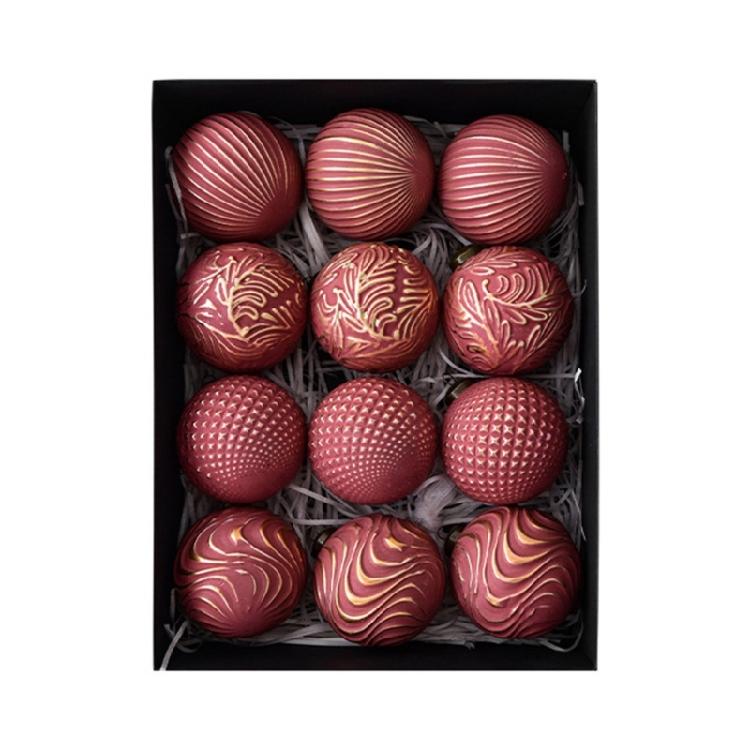 12 шт. Мерцающие елочные шары 8 см Небьющиеся елочные шары Подвесные украшения для елки Венка Каминной полки