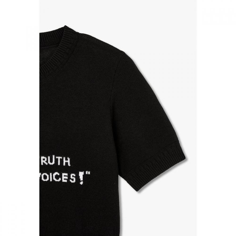 Vov Lettering Jacquard Knit Pullover 7156350003