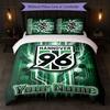 Постельное белье Hannover 96 с индивидуальным текстом и логотипом футбольного клуба 1 пододеяльник + 2 наволочки Персонализированный подарок для особого случая Декор спальни