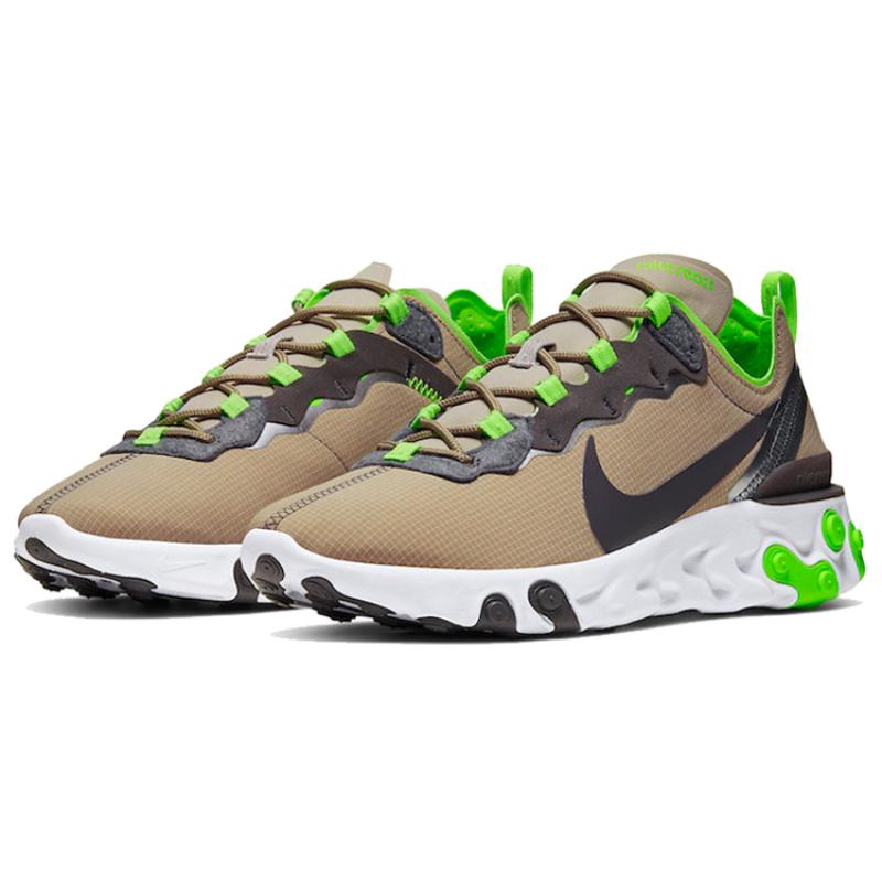 Nike Кроссовки React Element 55 лаймово-зеленые CQ4600-201