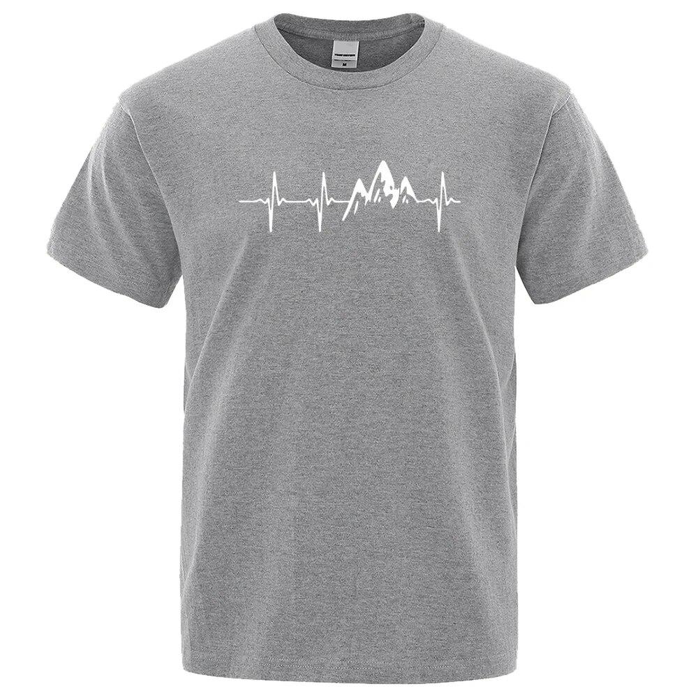 Летняя женская футболка унисекс с коротким рукавом, футболка с принтом Mountain Ecg, забавные футболки в стиле хип-хоп, одежда в стиле Харадзюку, футболка из 100% хлопка