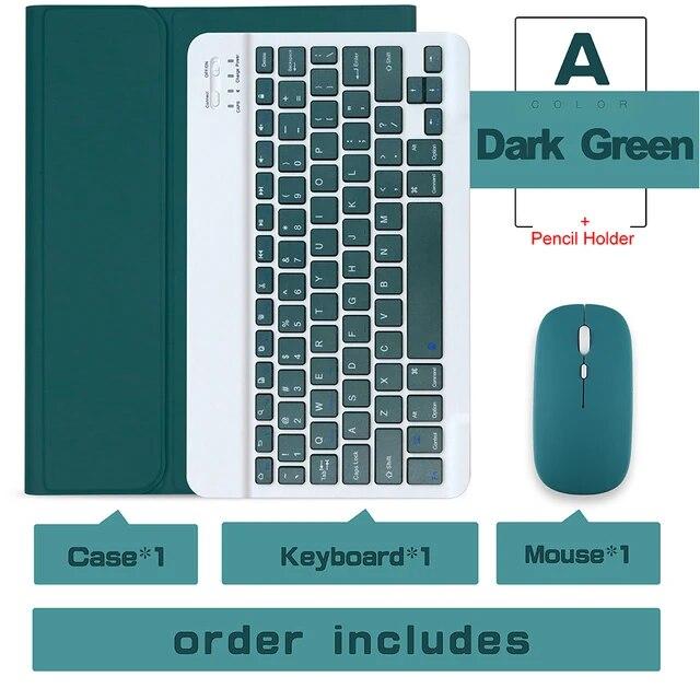 Клавиатура Беспроводная мышь для iPad Pro 11 Case 2021 2020 iPad Air 4 Case 10.2 IPad 9-го и 10-го поколения Case 2021 Mini 6 Case Air 2