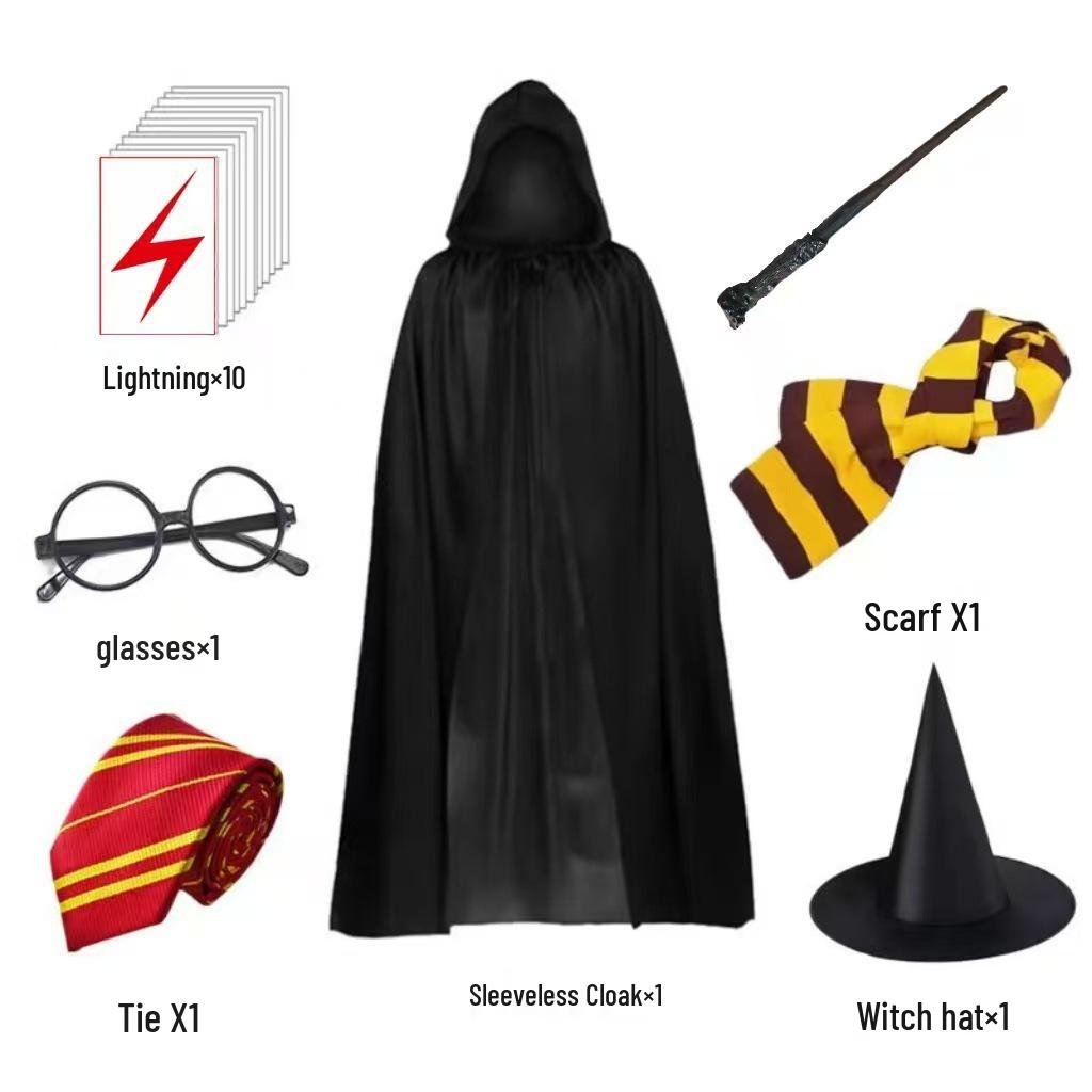 Halloween Grim Reaper & Vampire Satin Cloak Costume for Adults & Kids