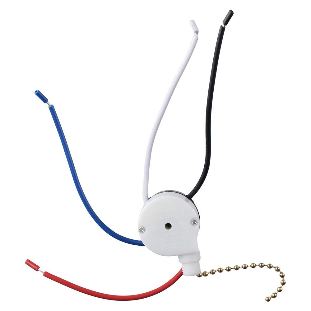 Nickel Ceiling Fan Switch ZE-208s Fan Pull Chain Switch for Fan Light Replacement Light Switch