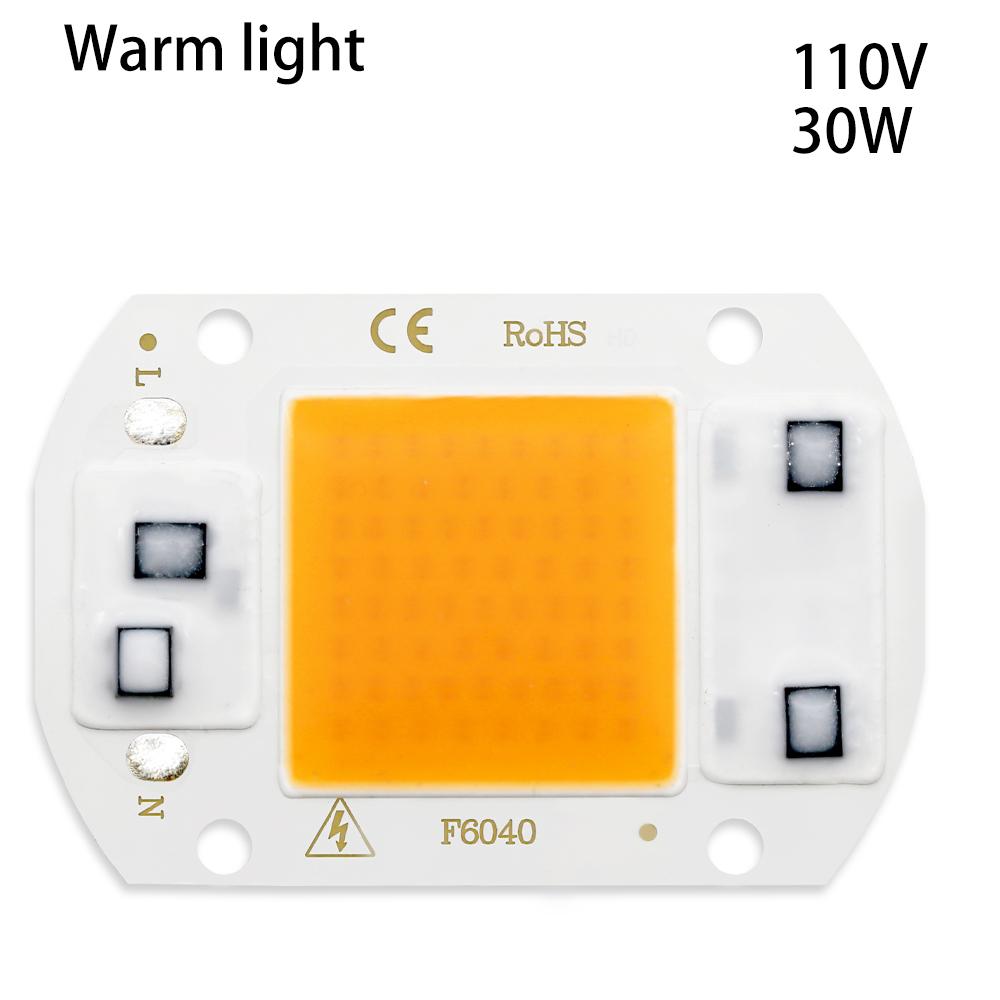 Светодиодные лампы COB LED лампы CHIP AC 110V 50W 30W 20W 10W Hight Brightness Lighting COB Lights Chip For DIY Smart IC Full Spectrum Flood Light