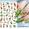 2Pcs Green Furry Delicate Stickers Beautiful Christmas Safe Stylish Nail Cartoon Design Nail Art