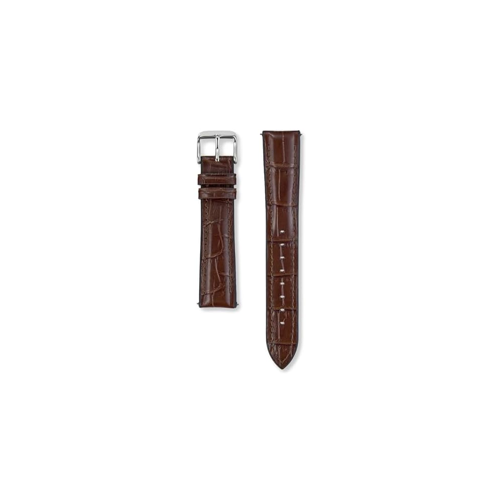 Мужские часы Seiko с ремешком из натуральной кожи с рисунком под крокодила, ширина 20 мм, коричневая кожа и резиновый ремешок RS02C20BN