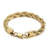 Women's Gold Twist Bracelet Tone Stainless Steel Rope Bangle Chain