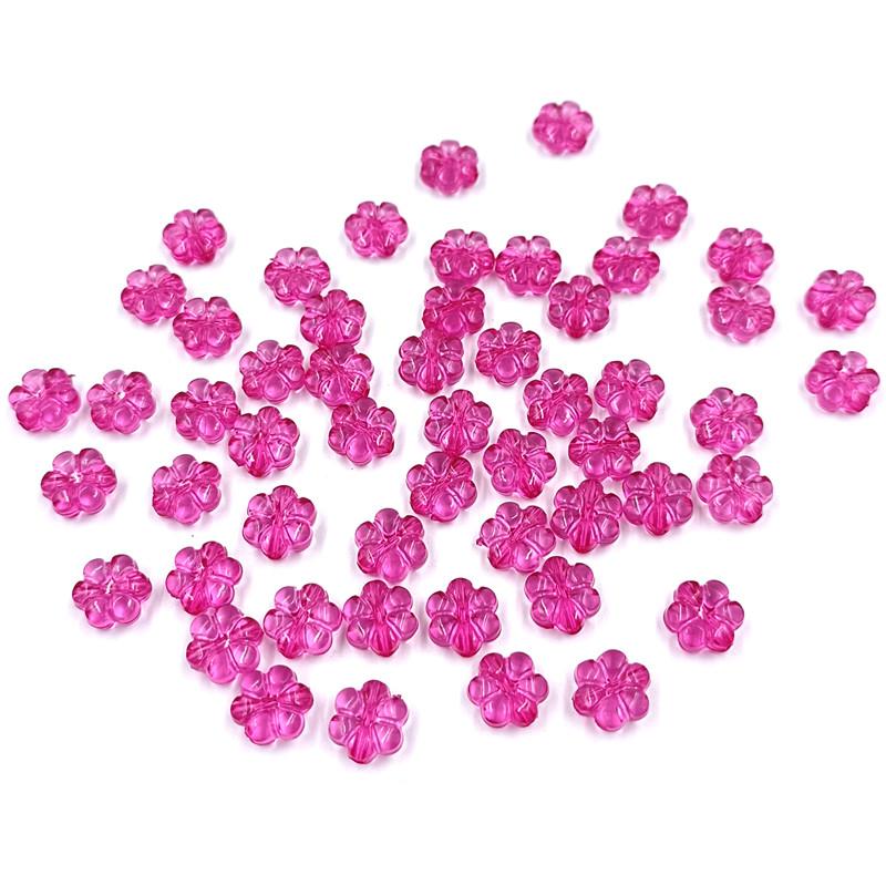 Креативные модные украшения 10 мм 20 шт. Акриловые бусины Браслет Прозрачный отдел изготовления аксессуаров 10 мм Цветочная бусина DIY Разноцветная прокладка для цветов