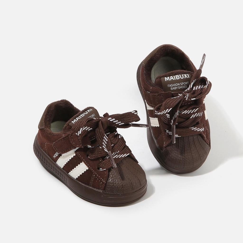 Зимние хлопковые ходунки для младенцев и малышей 2025 года с защитой мыска для мальчиков и девочек