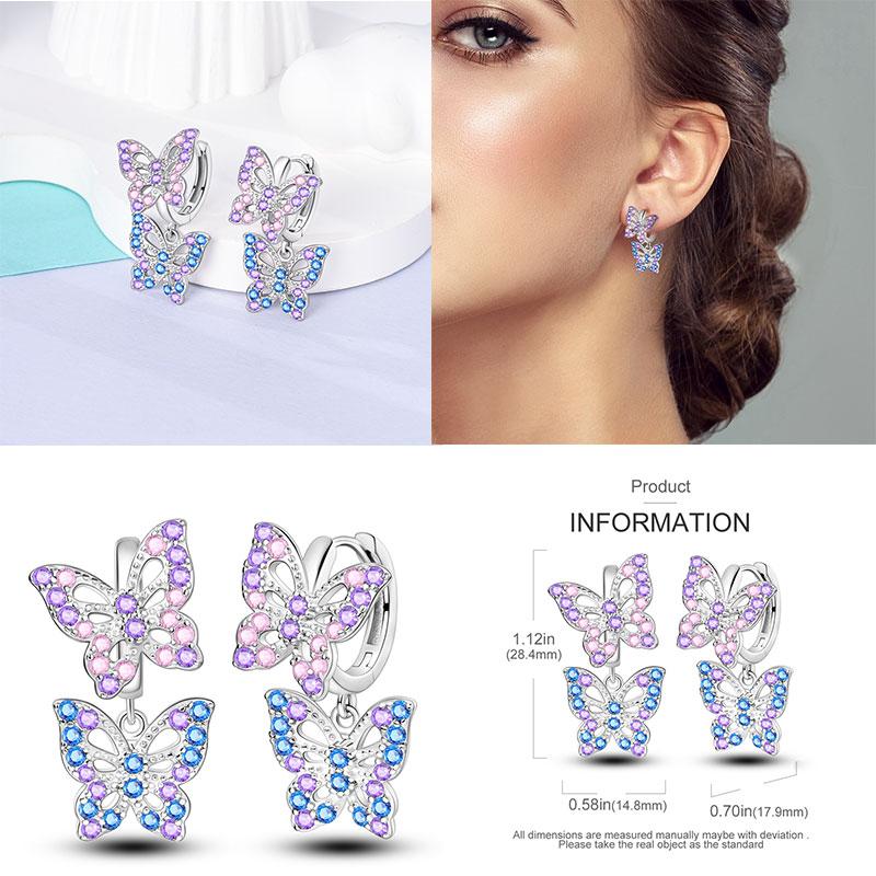 Hoop Earrings New silver 925 Rainbow, Shell, Women's Earrings Making jewelry For Women as Wedding Party Gifts