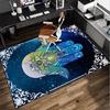 Colorful Hamsa Mandala Pattern Office Rug Chair Mat, Entryway Carpet, Suitable for Front Door, Bedroom, Living Room, Desk, Holiday Gift