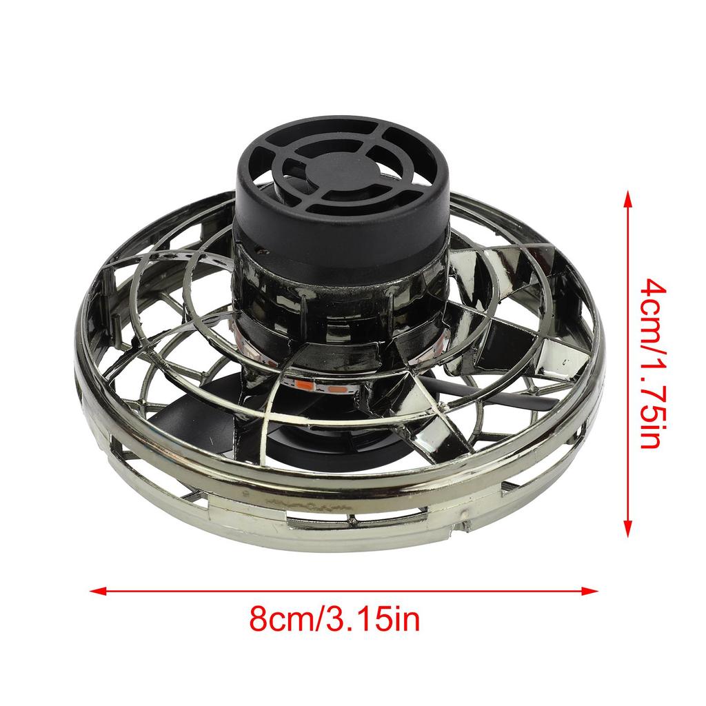 Mini Top Toy Hand Operated Drone with USB Charging for Kids Adults Gifts Flying Drone Toys with 360° Rotating and Shinning RGB LED Lights