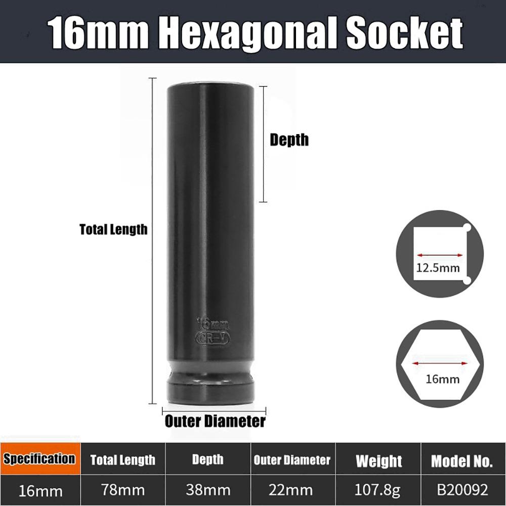 1 шт. 9-32 мм Ударная головка Электрический шестигранный стандартный адаптер с головкой Инструмент для снятия шин