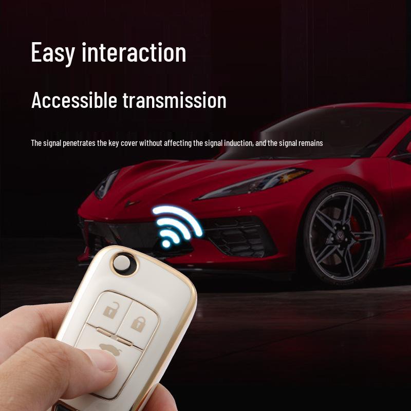 Чехол для ключа Buick/Chevrolet для моделей 2012-2025 годов: Excelle, GT, LaCrosse, Encore, Malibu – Складной защитный чехол
