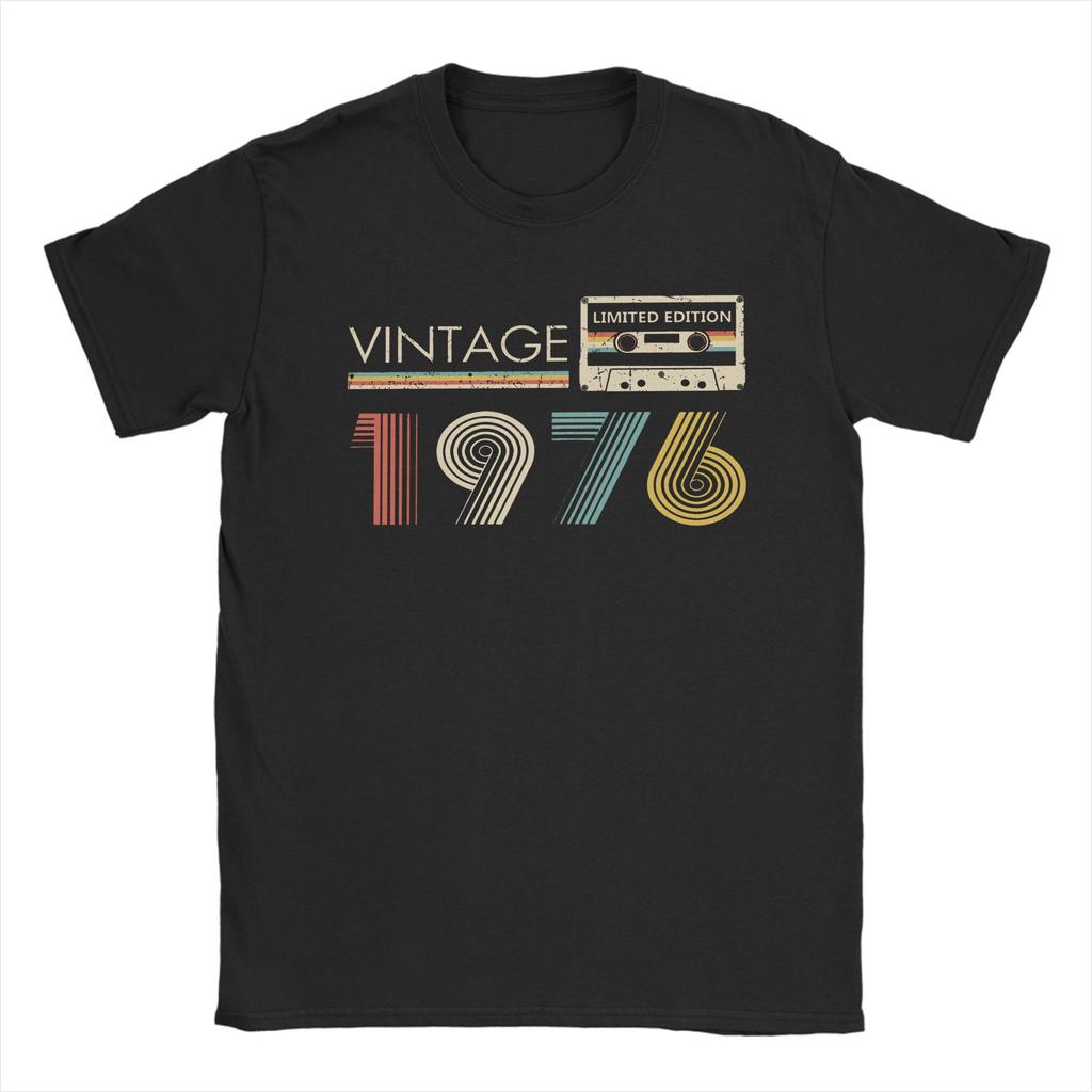 Vintage 1976 Limited Edition T Shirt Beach  Hipster TShirts Unisexs 100 Cotton O Neck Plus Size Tees ShortSleeved Retro Tshirt