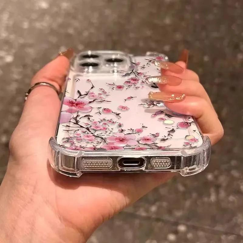 Чехол для телефона нежно-розовый для Samsung A37 A57 A17 A07 A06 A56 A26 A33 A54 A51 A13 A73 A55 A53 A36 A35 A34 A25 A24 5G с рисунком сакуры