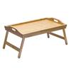 Bed Table Tray with Folding Leg Strong Load-bearing Smooth Edge Burr Free Multifunctional Bamboo Bed Tray Storage Holder