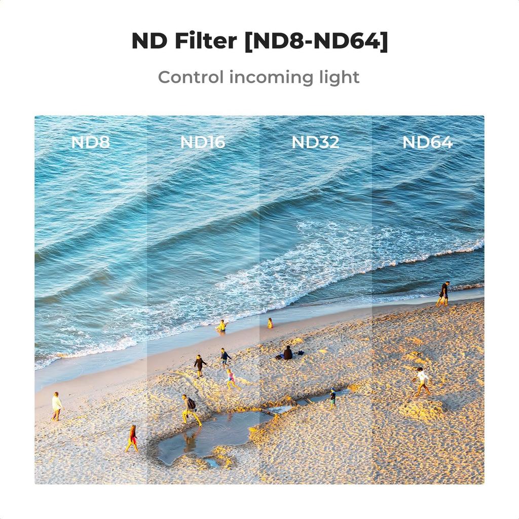 K&F Concept Upgrade 4Pack ND Filter Kit Compatible with DJI Avata 2, ND8 ND16 ND32 ND64 Neutral Density Filters Drone Lens Accessories, Multi-Coated