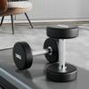 50kg Pair Rubber Coated Solid Steel Dumbbell Set for Men's & Women's Home & Commercial Gym Use