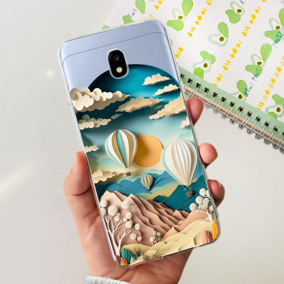 Чехол для Samsung J3 J5 J7 2017 Чехол Милый Мультяшный Кот Модные Цветы Задняя Крышка Для Samsung Galaxy J7 2017 Чехол для Телефона