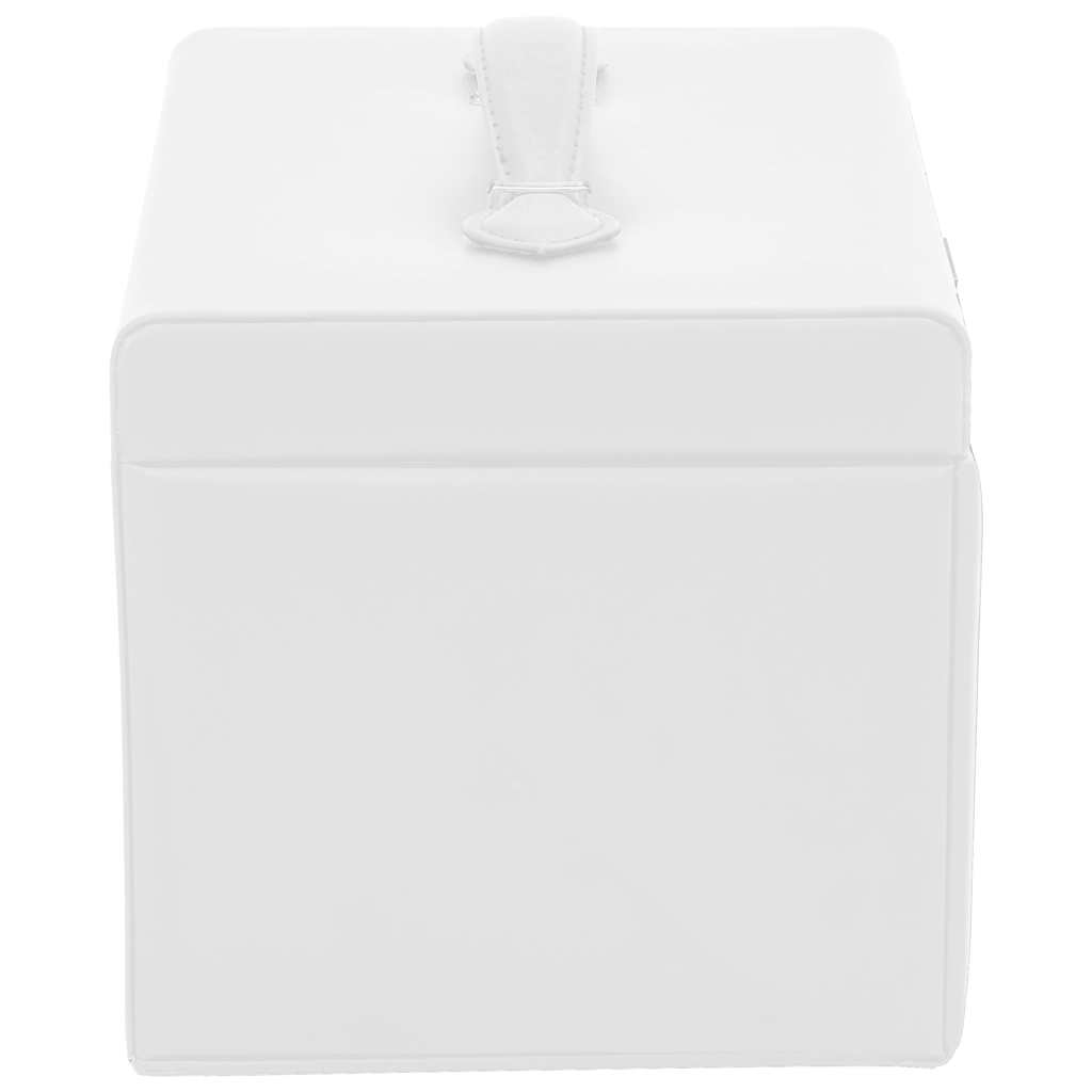 3 Tier Jewelry Box with Mirror Lockable White