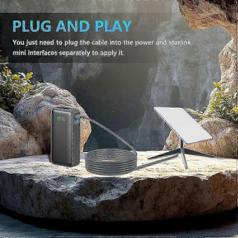 Кабель питания 2025 для Starlink Mini - 5 м USB-C на DC PD100 В Полый Jack Cord Версия 0118 для спутниковой тарелки