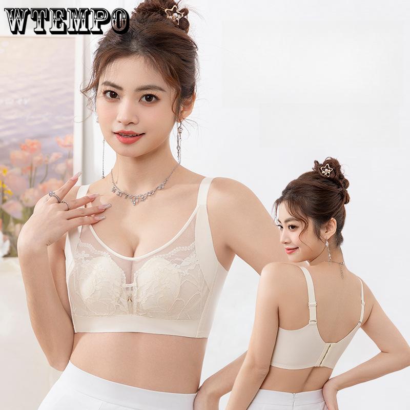 Sexy Lace Bra Women's Soft Steel Ring Bra Women's Bunny Ear Cup Breathable Gathering Breast Bra