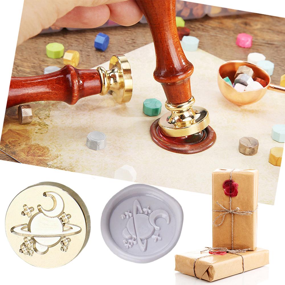 Uk* Серия Star Moon Штамп Голова Пригласительный Конверт Эмаль Восковая Голова для Свадьбы