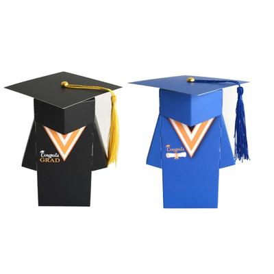 Бумажная подарочная упаковка с уникальной формой выпускной шапочки Картонный держатель для конфет Идеально для школьного мероприятия
