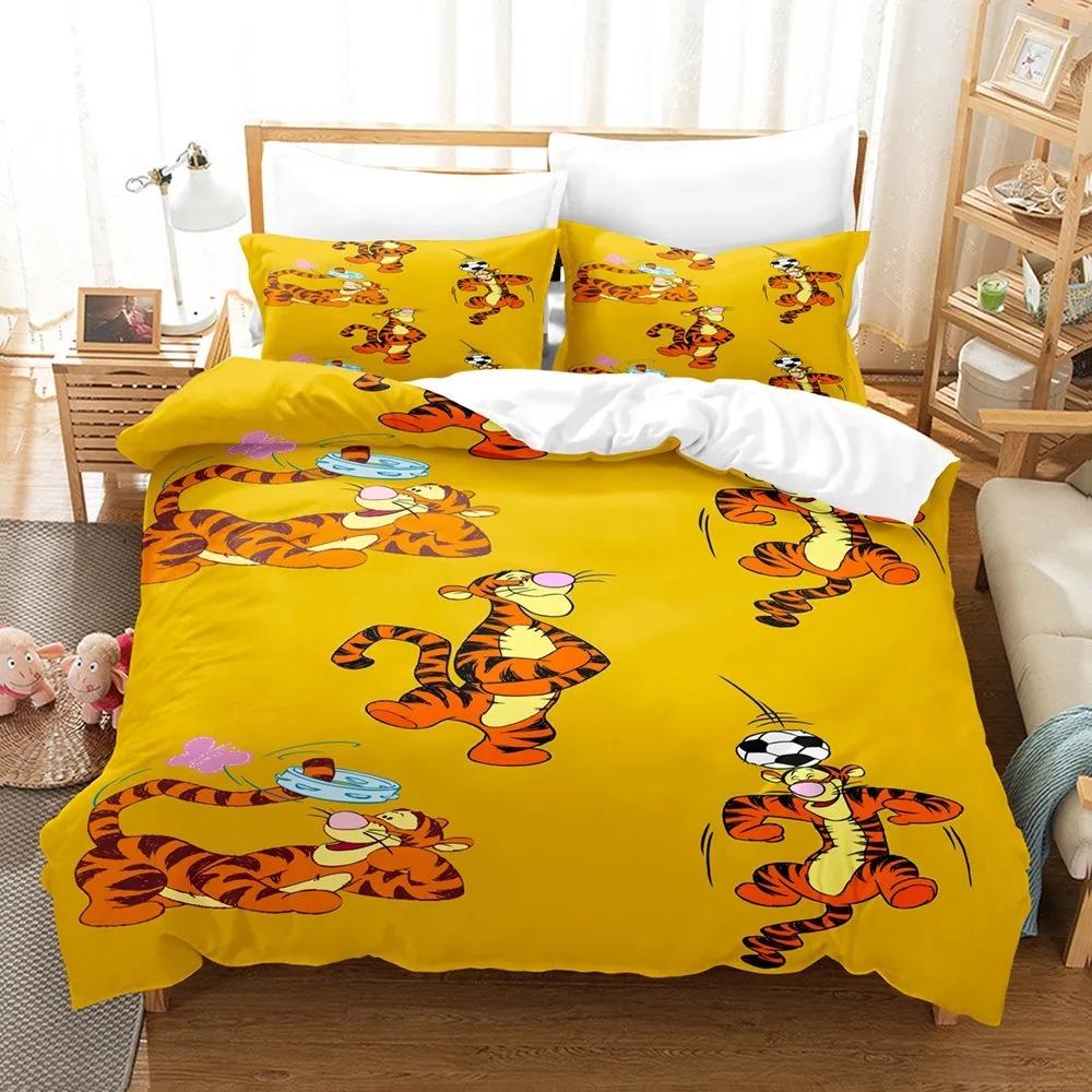 Winnie the Pooh duvet cover set quilt home single twin bed full queen size girl boy bedding set gift 200x200cm