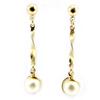Les Trésors De Lily [L4281] - Gold Plated 'Perla' Earrings - 33x6 Mm