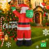 7.87FT Inflatable Toy Santa Claus Gift Bag Xmas Yard Lawn Party Decoration with LED Light Christmas Home Supplies Ornaments Gift