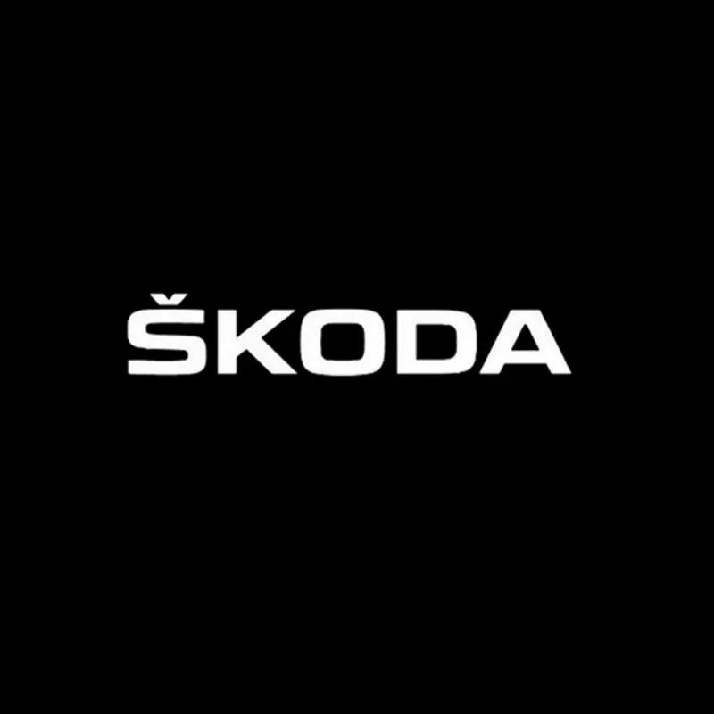 wbglh0 For 2X LED Car Door Light logo Projector Lamp Skoda VRS Octavia A7 2015 -2024 Karoq YETI 2012-2017 Kodiaq 2016-2024 Accessories