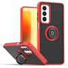 Матовый противоударный чехол-броня для Motorola Moto Edge 2021 с кольцом-подставкой и магнитным держателем