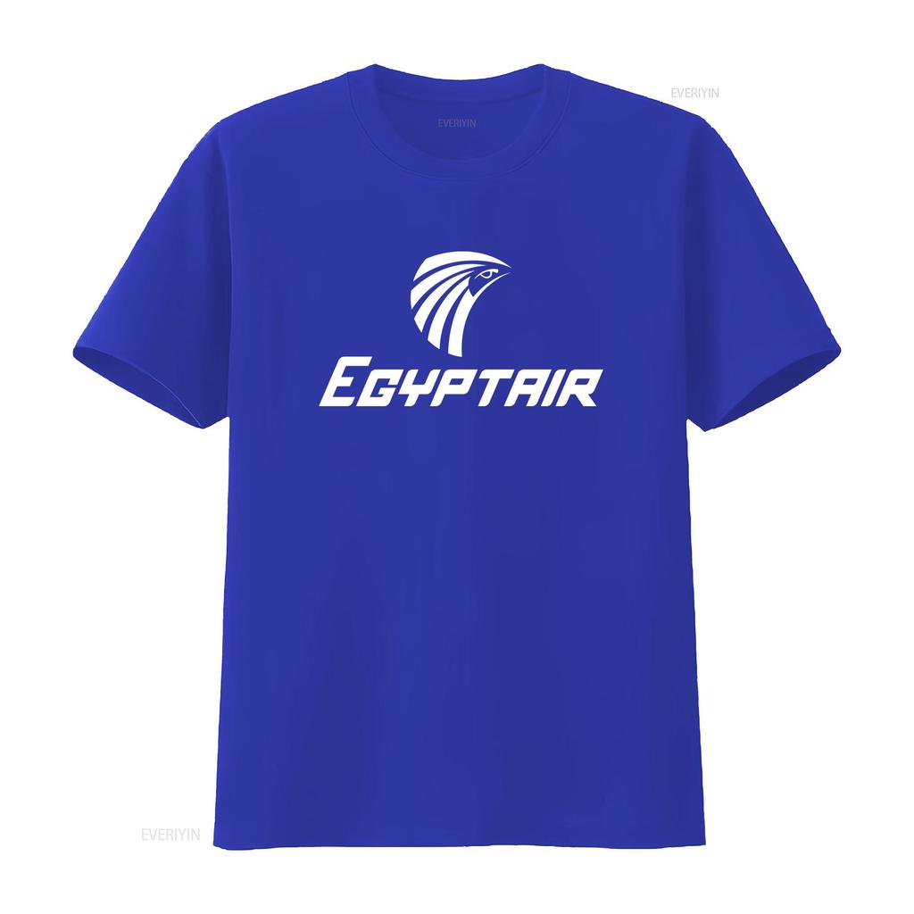 Egypt Air Белый Логотип Египетская Авиакомпания Гик Темно-синяя Хлопковая Футболка для Крутого Дизайна Модная Повседневная винтаж Постиранная
