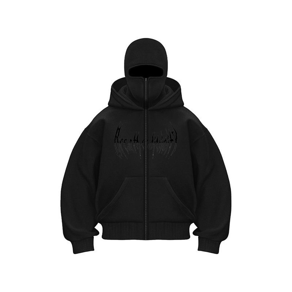 Trendy DIY Plain Zipper Hooded Sweatshirt for Men & Women - Double Hood, Perfect for Spring and Autumn
