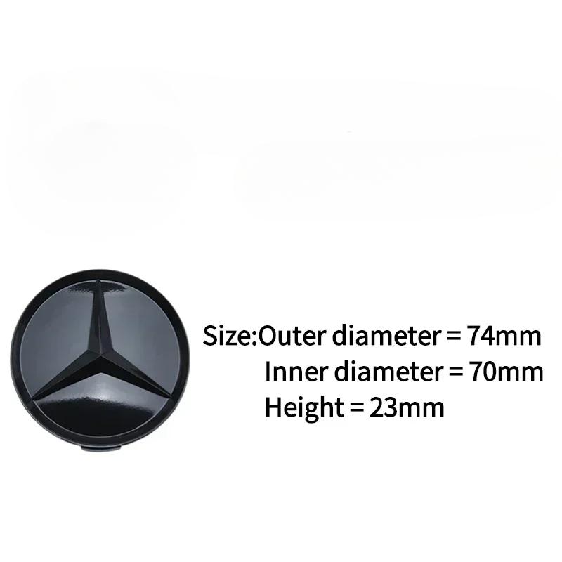 Car Sticker For Mercedes Benz W166 W212 W213 W246 W176 C260 C200 C300 C180 C63 W167 4Pieces Hub Accessories74mm ABS Car Wheel Ce
