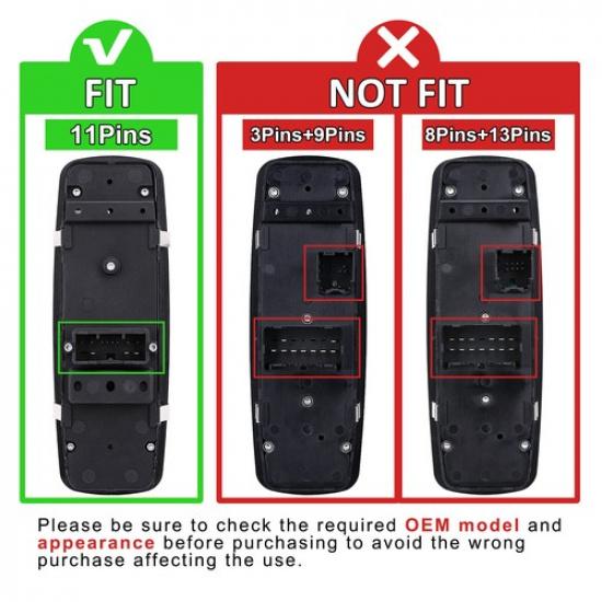 Power Window Switch Control 68231805AA for Dodge Ram Charger Chrysler 2011-2017