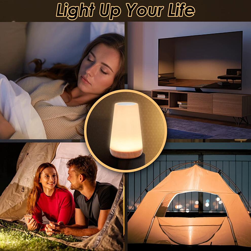 Touch Sensor Night Light USB Rechargeable LED Bedside Desk Table Lamp