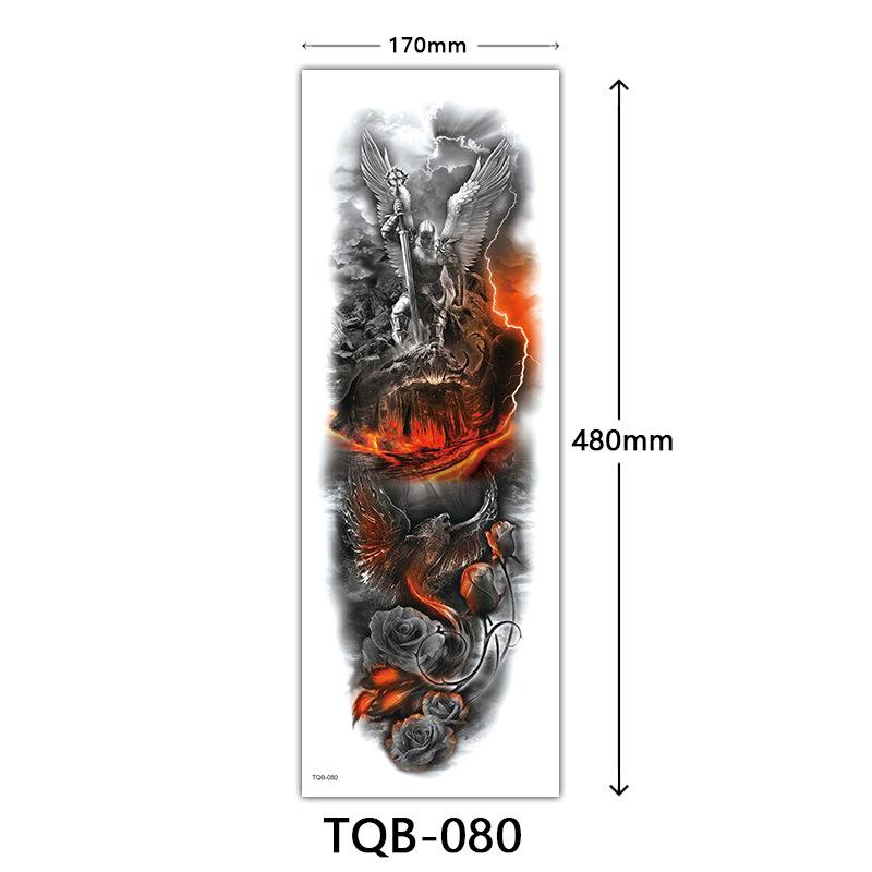 Наклейка-тату на всю руку, Наклейка-тату на всю руку с большой картинкой, Наклейка-тату с цветами на руку Тату