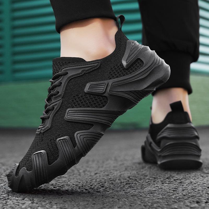 Повседневная спортивная модная обувь мужская трикотажная обувь для студентов весна-лето 2025 мужская обувь дышащая сетчатая обувь для подростков