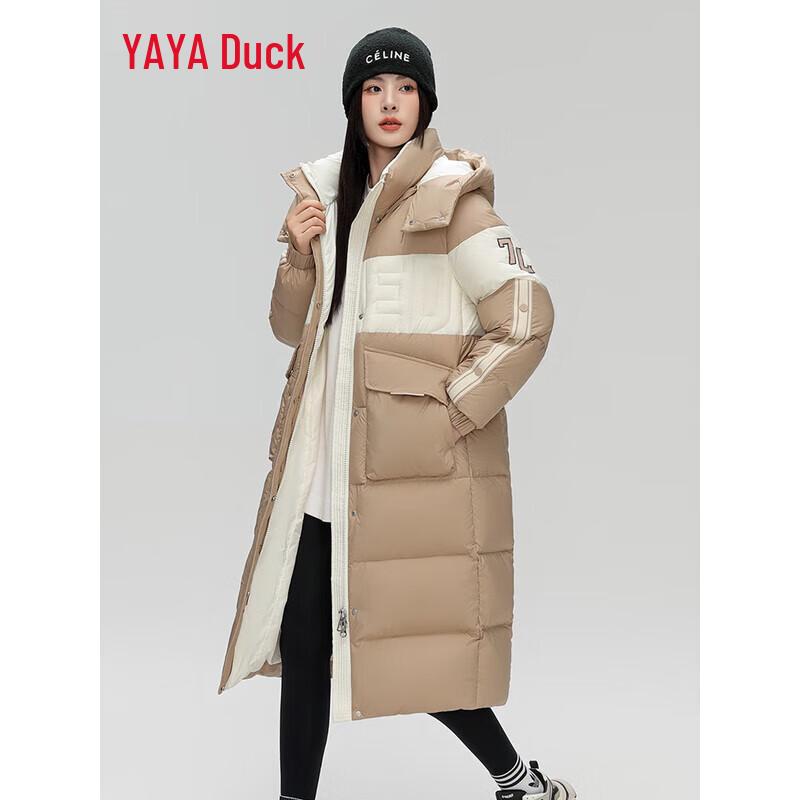 YAYA Women's Fashion Color-block Down Jacket