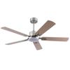 52-Inch Ceiling Fan with Light and Remote Control, for Bedroom, 5 Blades, Dimmable LED Light, Reversible 6-Speed Motor, Memory Function, Quiet DC