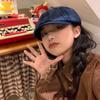 Street Style Retro Forward Hat Cotton Women Artist Hat Vintage Denim Berets Cap  Party