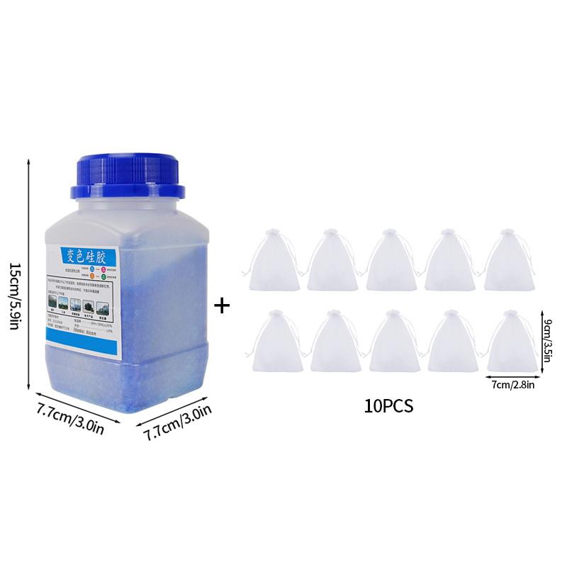 500g Blue/Orange Silica Gel Beads Moisture Absorber In Bottles Dehumidification Bag Household Desiccant Dehumidifie Bags