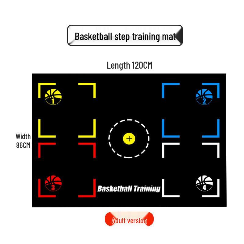 Нескользящий очень большой толстый шумопоглощающий тренировочный коврик для баскетбола – Отличный отскок и гибкая работа ног резиновый коврик